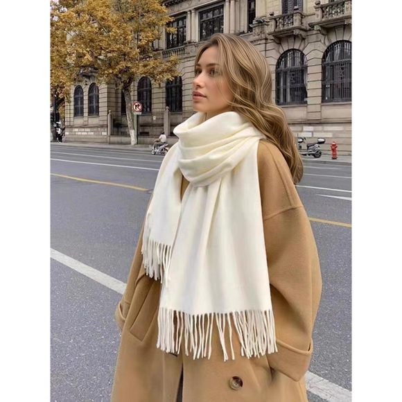 Scarf For Women Winter Scarf Soft Warm Pashmina Shawls Scarves With Tassels😜 - Picture 4 of 7